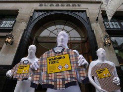 After worldwide protests when hazardous chemicals were found in children's clothes, Burberry committed to being detox-free by 2020 (photo courtesy of Ecouterre).